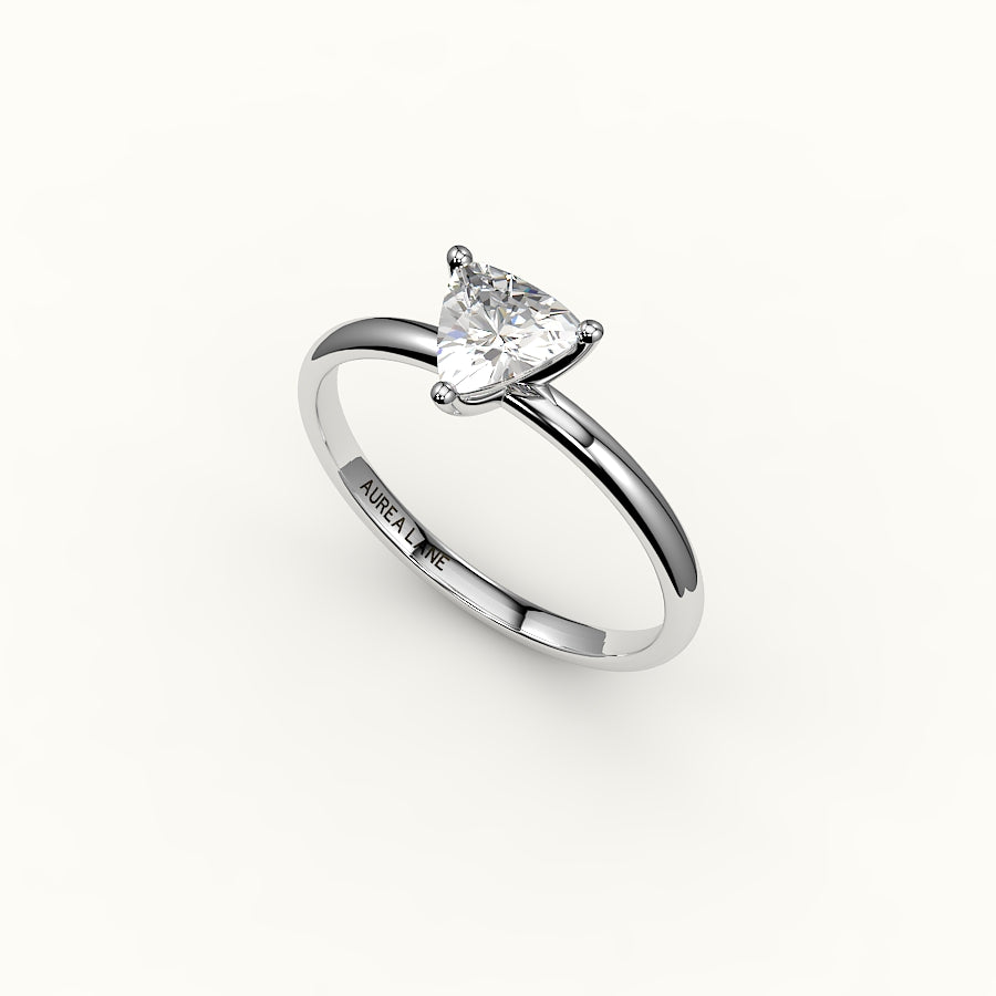 Trillion Cut Solitaire Ring Setting