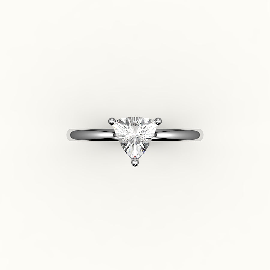 Trillion Cut Solitaire Ring Setting