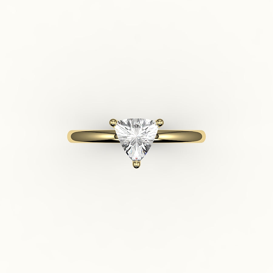 Trillion Cut Solitaire Ring Setting