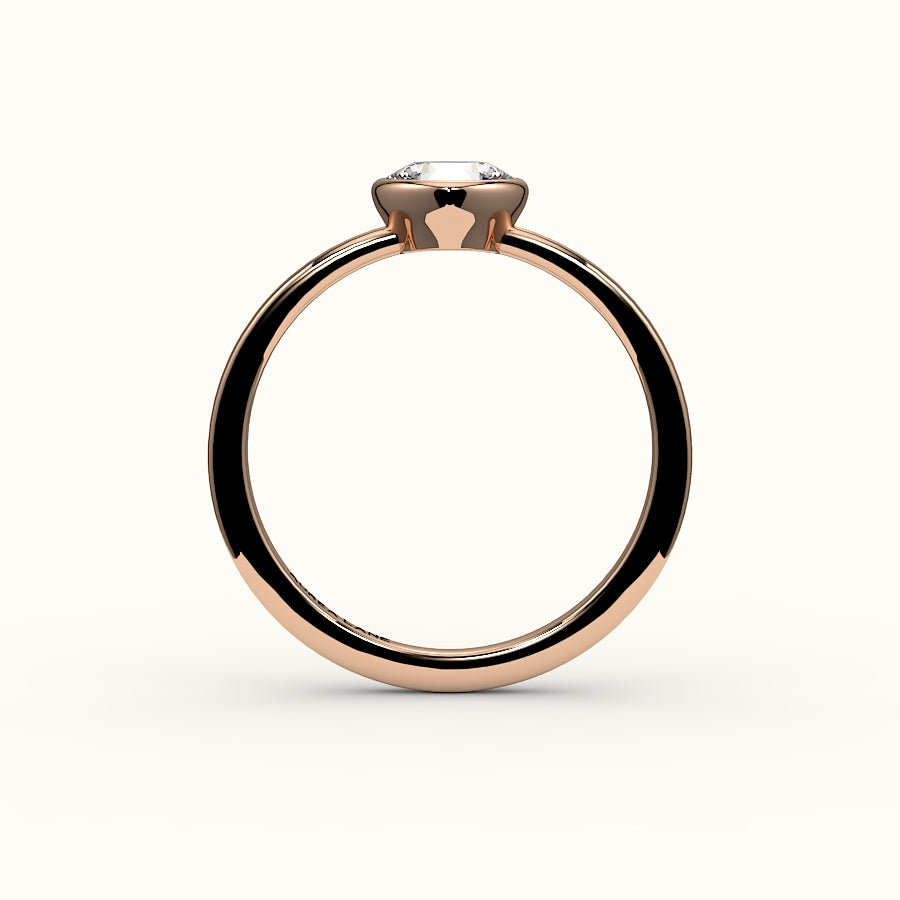 Compass Set Cushion Cut Bezel Ring Setting