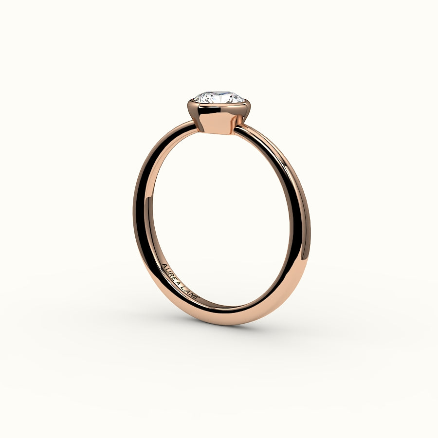 Compass Set Cushion Cut Bezel Ring Setting
