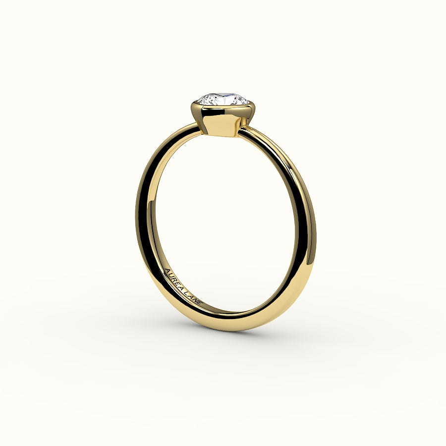 Compass Set Cushion Cut Bezel Ring Setting