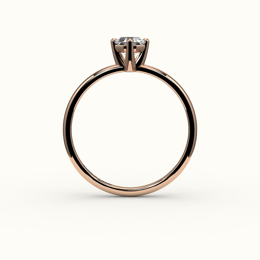 Compass Set Octagon Cut Solitaire Ring Setting