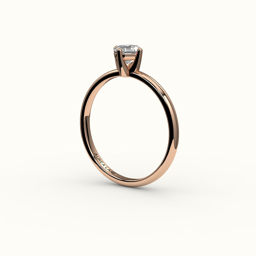 Compass Set Octagon Cut Solitaire Ring Setting
