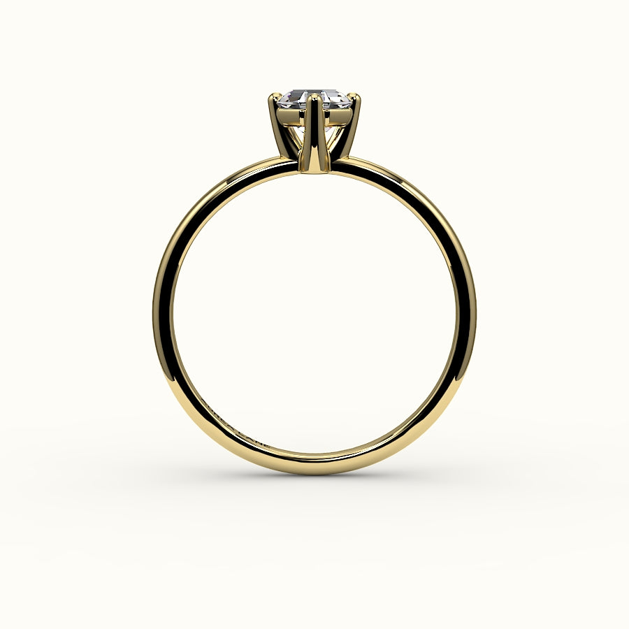Compass Set Octagon Cut Solitaire Ring Setting