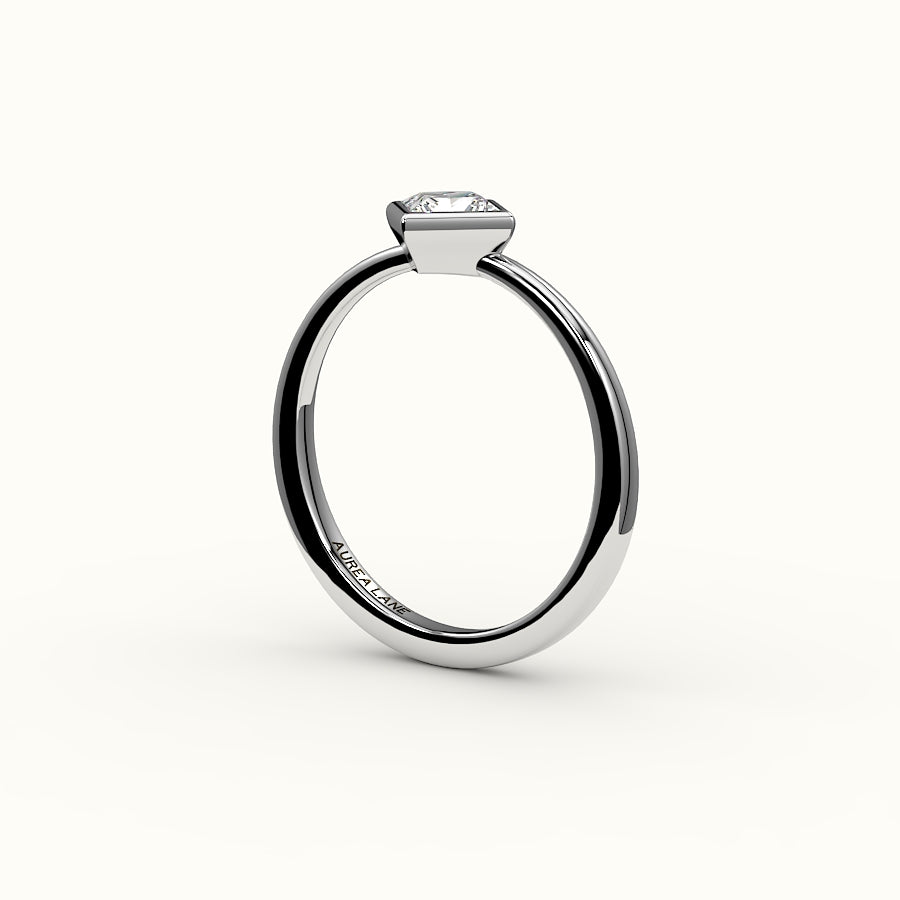 Compass Set Princess Cut Bezel Ring Setting
