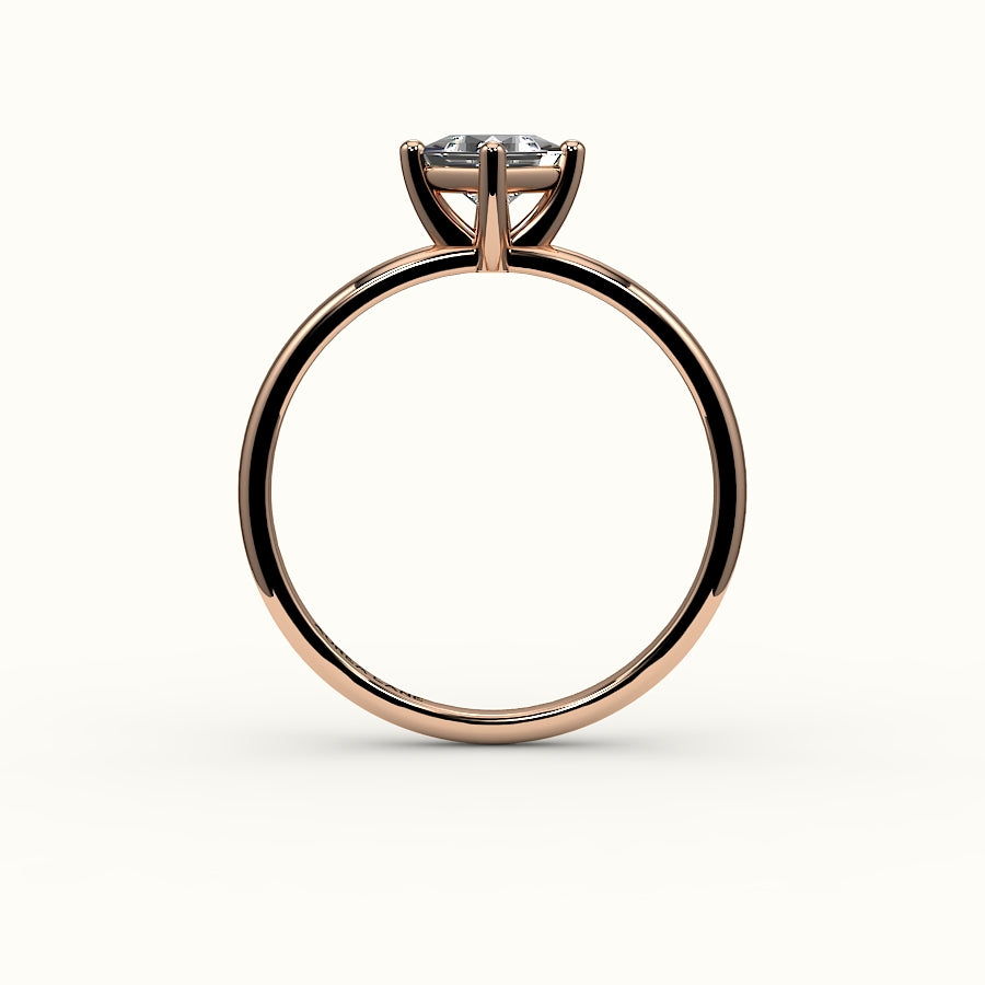 Compass Set Princess Cut Solitaire Ring Setting