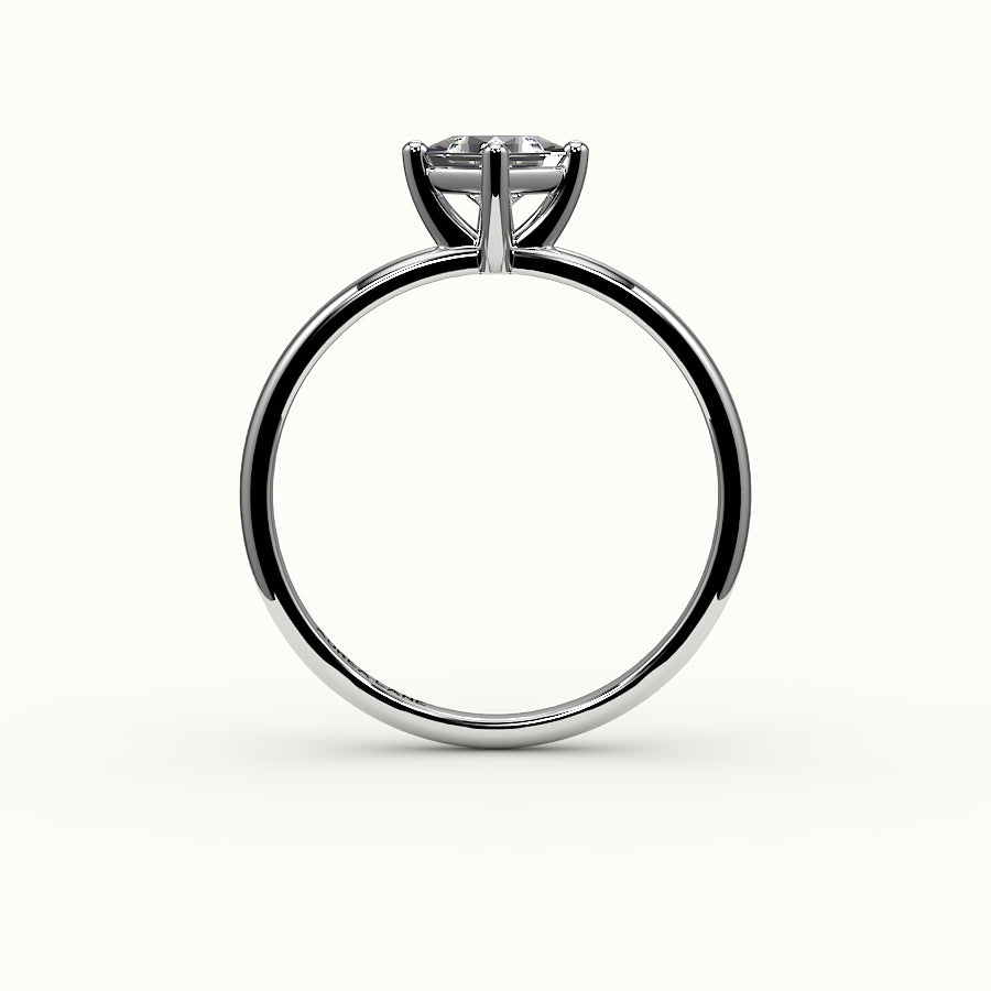 Compass Set Princess Cut Solitaire Ring Setting