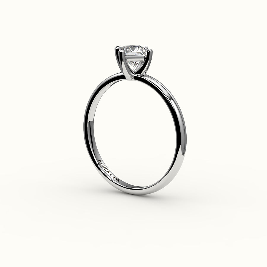 Compass Set Princess Cut Solitaire Ring Setting