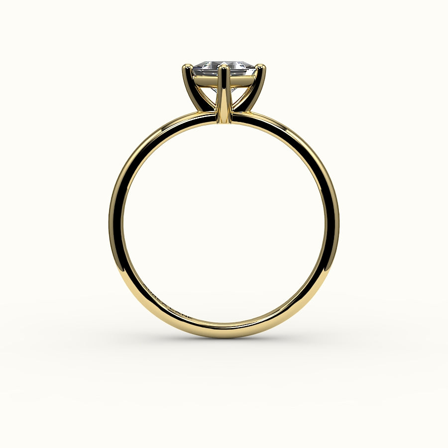 Compass Set Princess Cut Solitaire Ring Setting