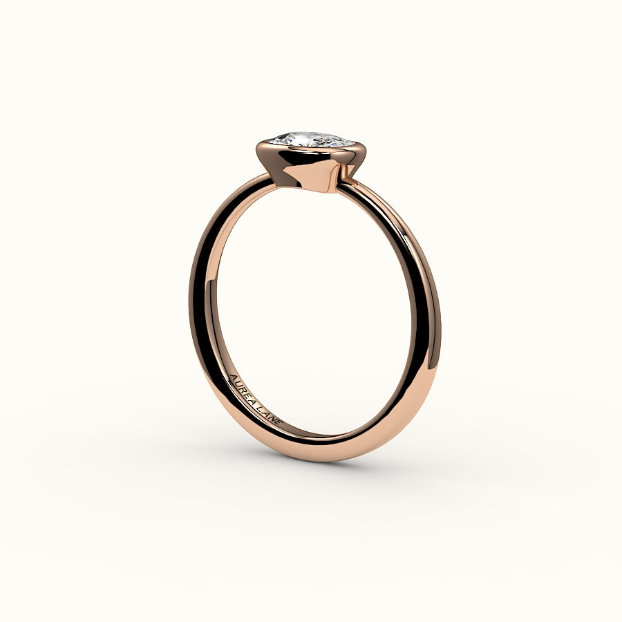 East-West Elongated Cushion Bezel Ring Setting