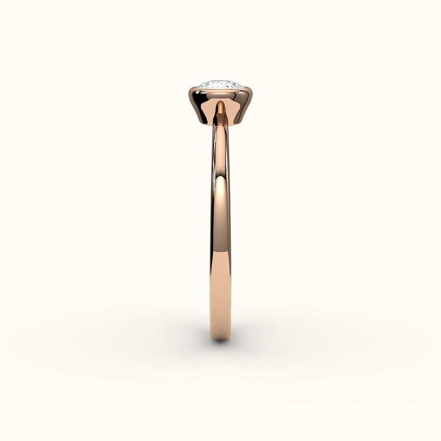 East-West Elongated Cushion Bezel Ring Setting