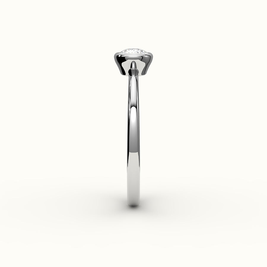East-West Elongated Cushion Bezel Ring Setting