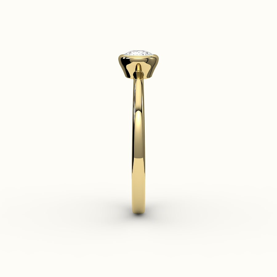 East-West Elongated Cushion Bezel Ring Setting