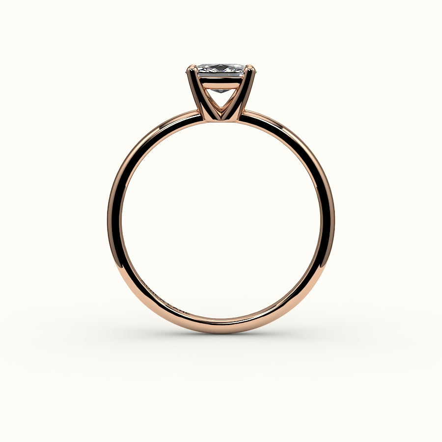 East-West Elongated Cushion Solitaire Ring Setting