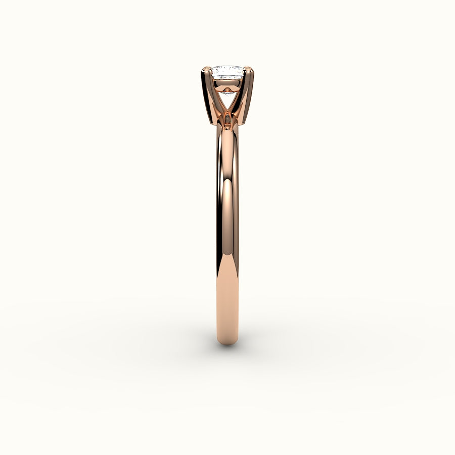 East-West Elongated Cushion Solitaire Ring Setting