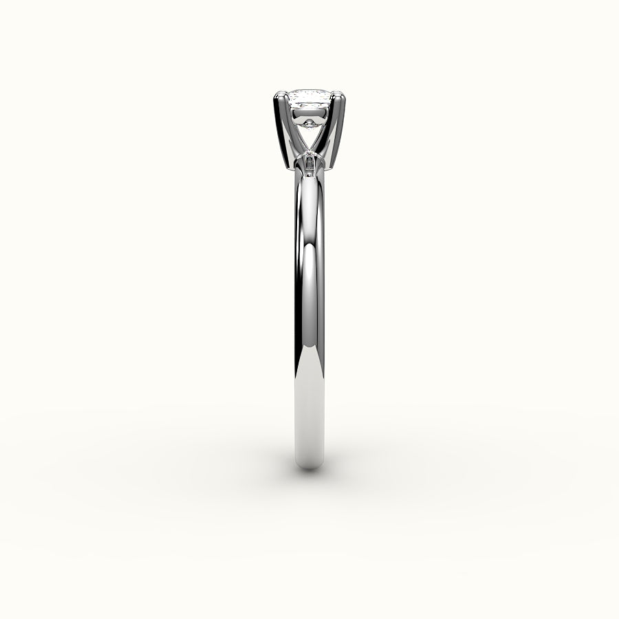 East-West Elongated Cushion Solitaire Ring Setting