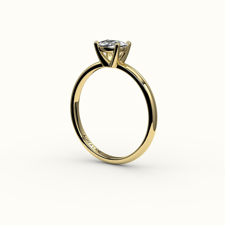 East-West Elongated Cushion Solitaire Ring Setting
