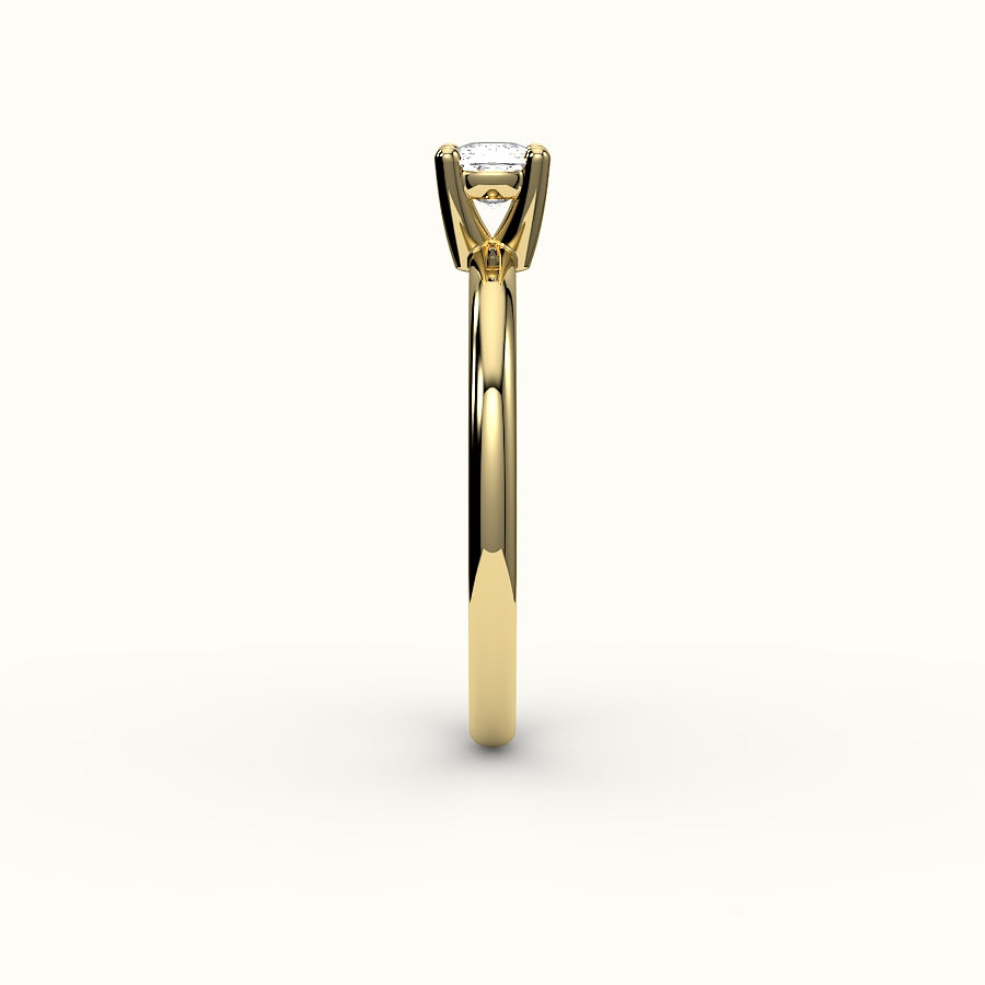 East-West Elongated Cushion Solitaire Ring Setting