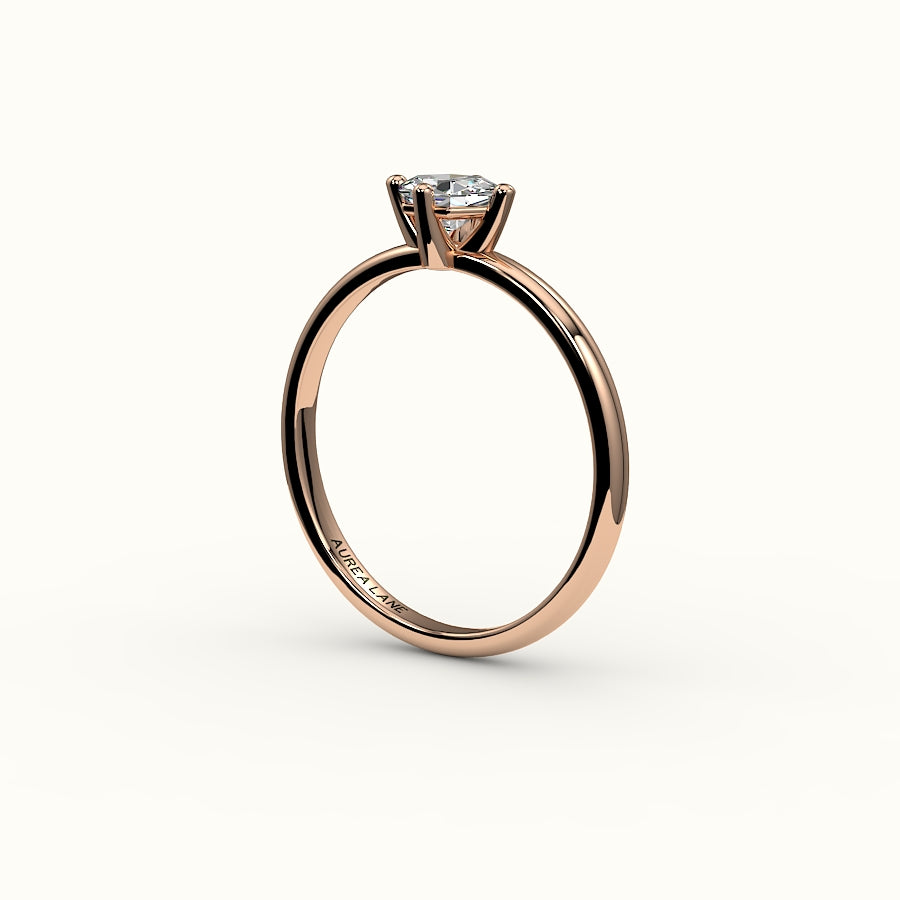 East-West Hexagon Cut Solitaire Ring Setting
