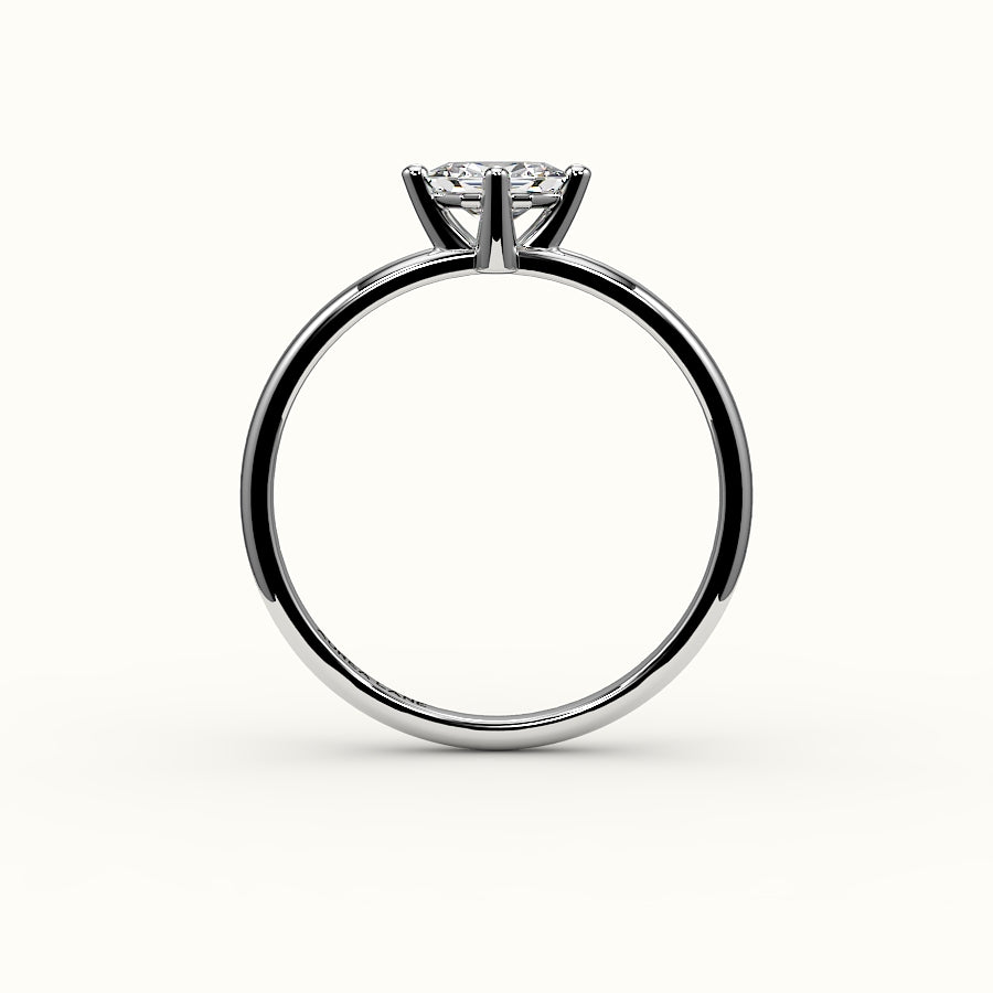 East-West Hexagon Cut Solitaire Ring Setting