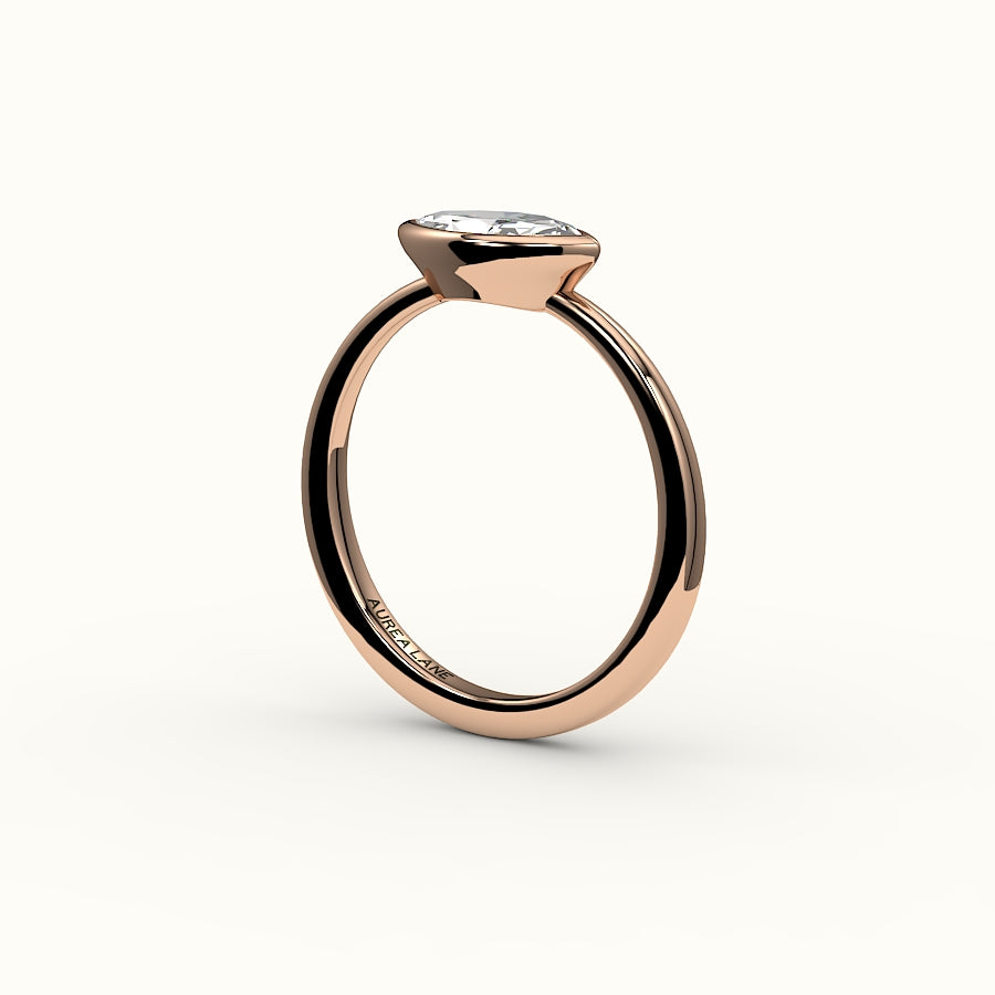 East-West Marquise Cut Bezel Ring Setting