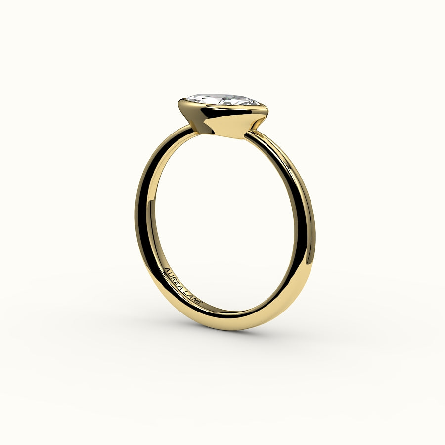East-West Marquise Cut Bezel Ring Setting