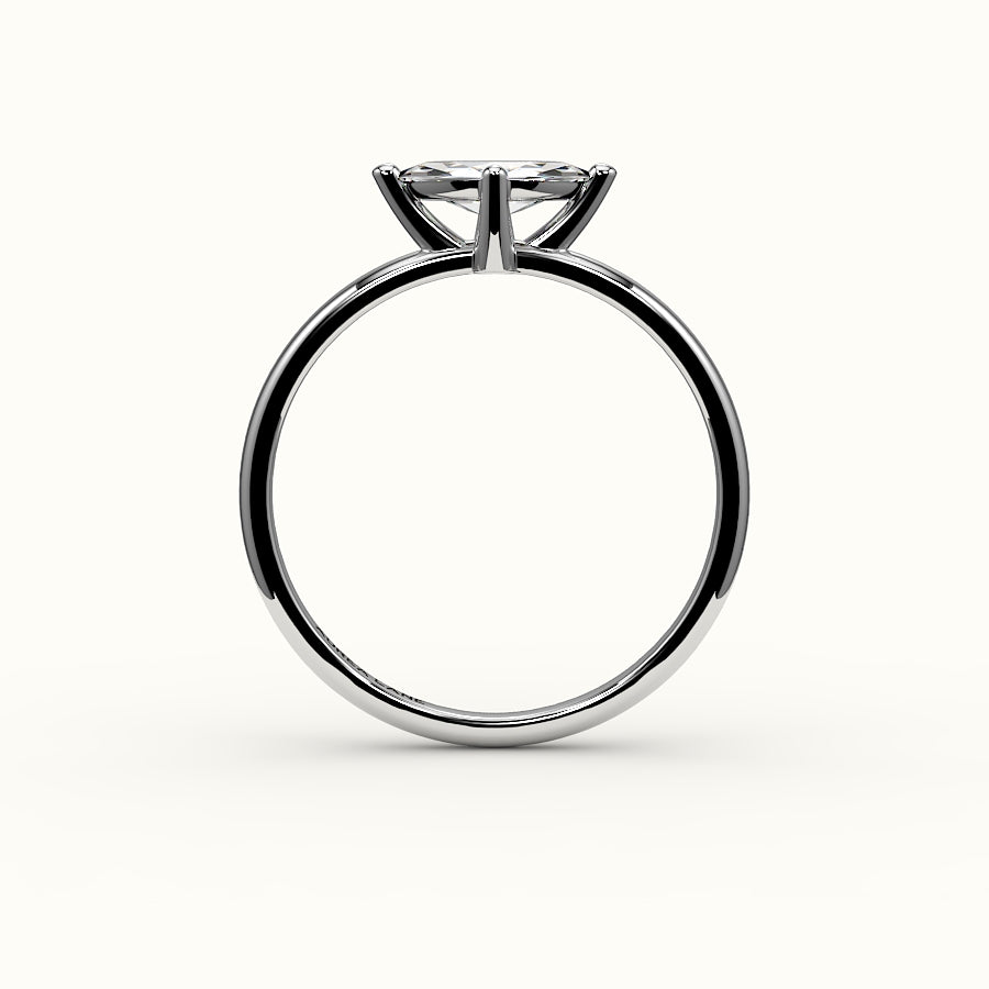 East-West Marquise Cut Solitaire Ring Setting