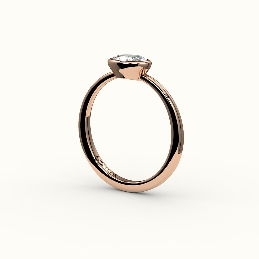 East-West Oval Bezel Ring Setting