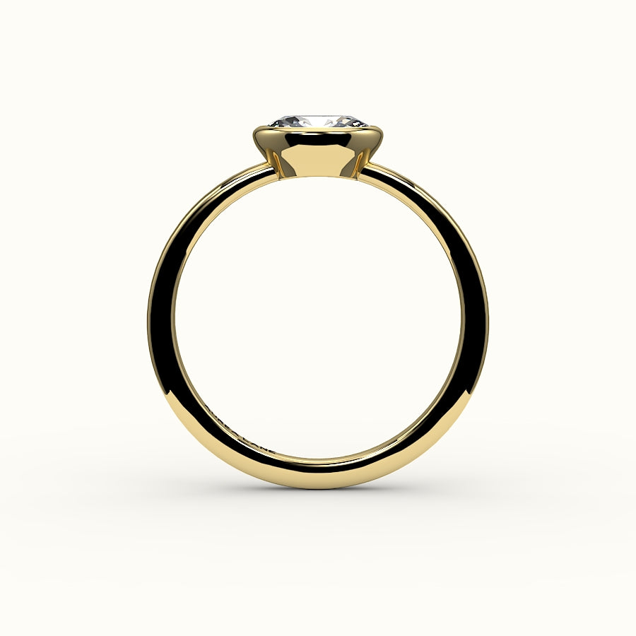 East-West Oval Bezel Ring Setting