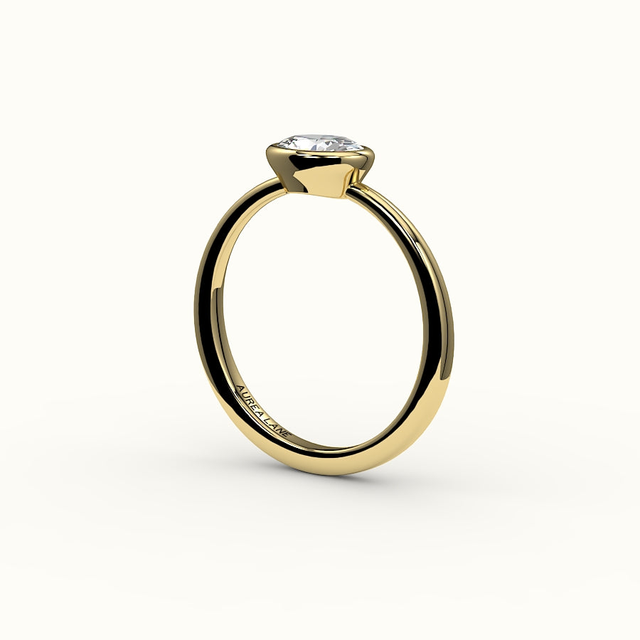 East-West Oval Bezel Ring Setting