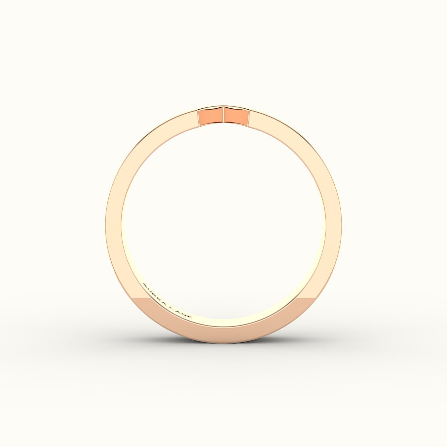 Classic Marquise Cut Carved Wedding Band