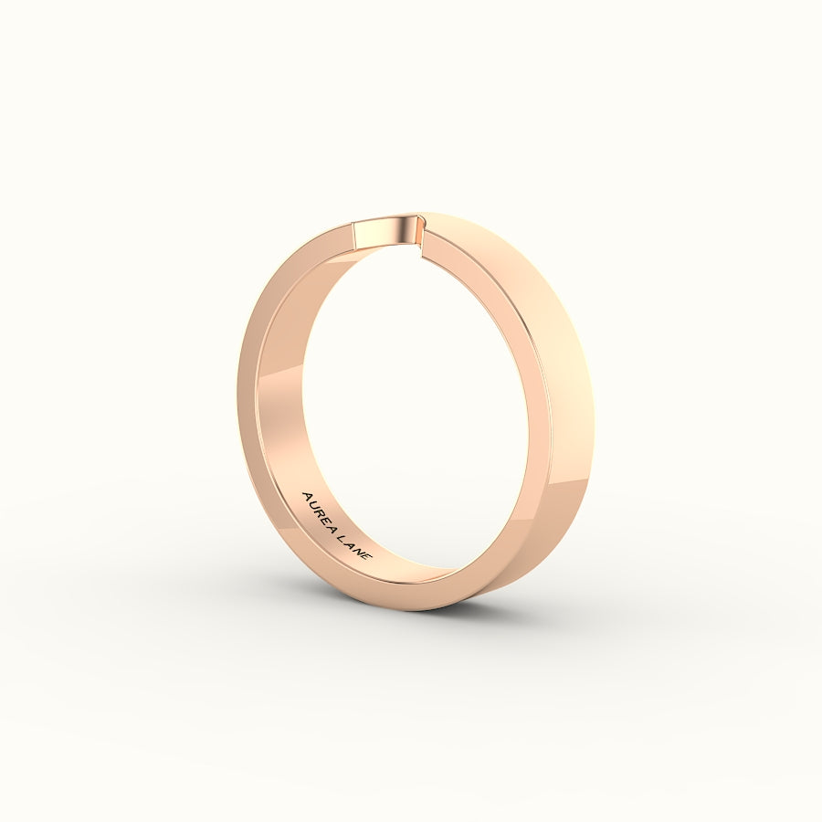 Classic Marquise Cut Carved Wedding Band
