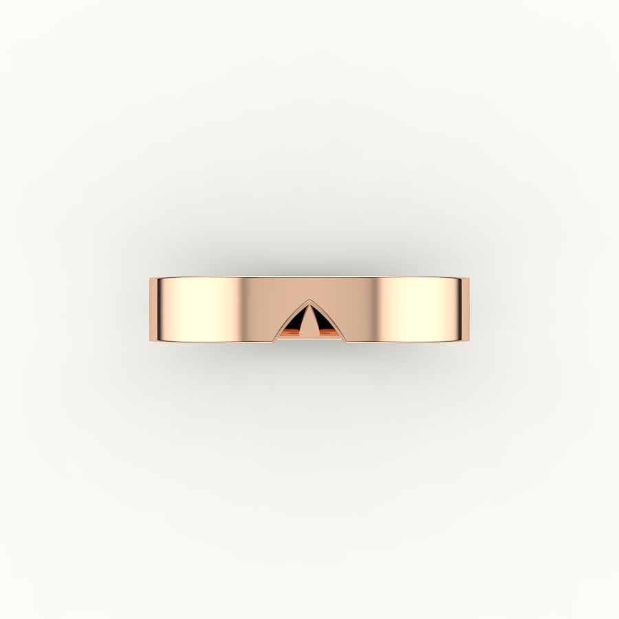 Classic Marquise Cut Carved Wedding Band