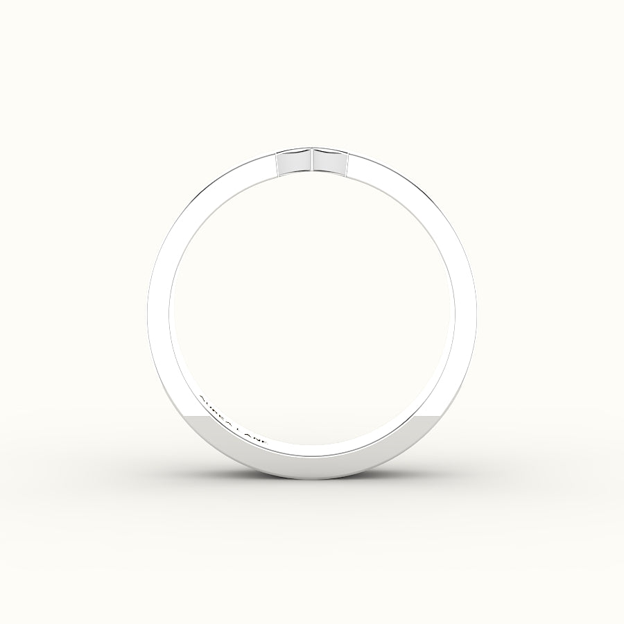 Classic Marquise Cut Carved Wedding Band