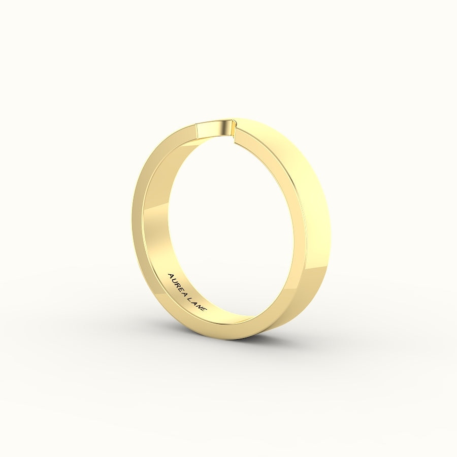 Classic Marquise Cut Carved Wedding Band