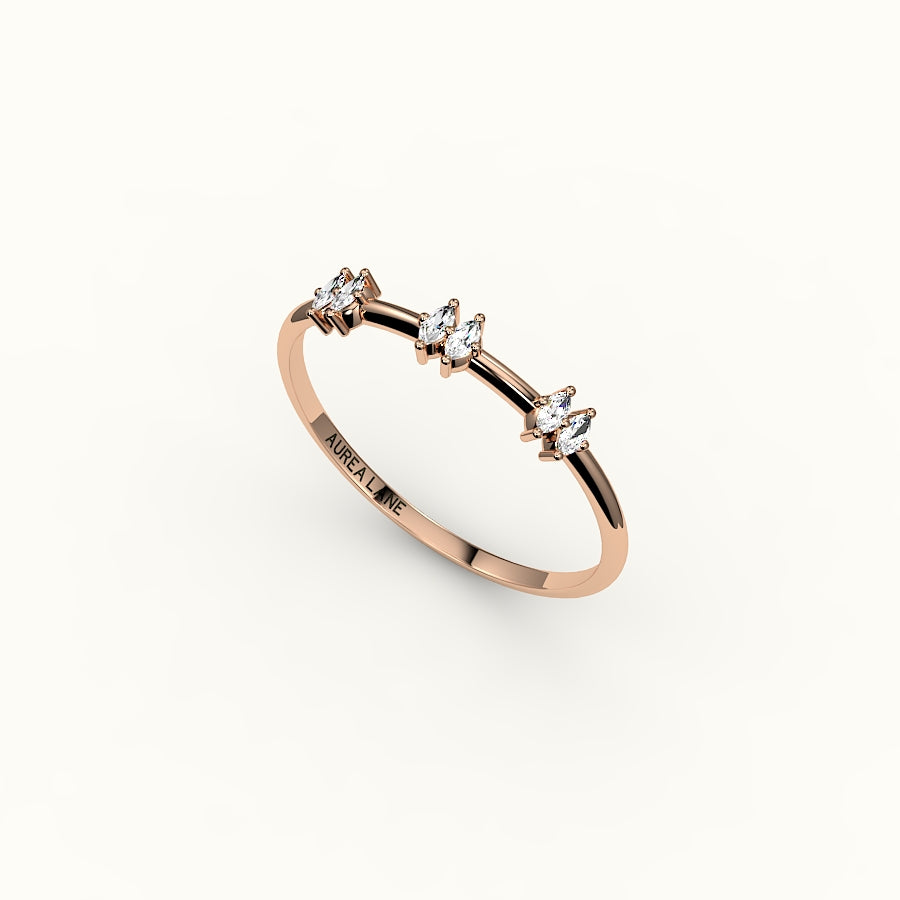 Skipped Marquise Diamond Band