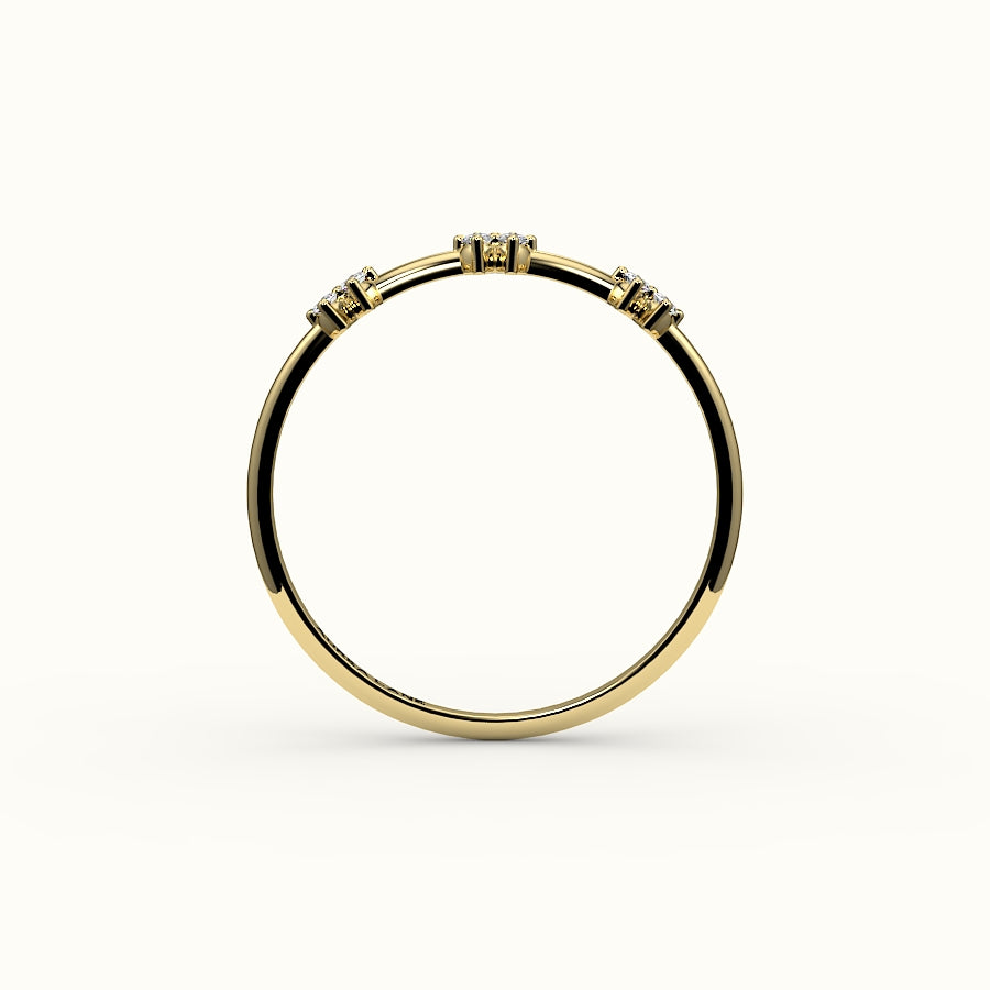 Skipped Marquise Diamond Band