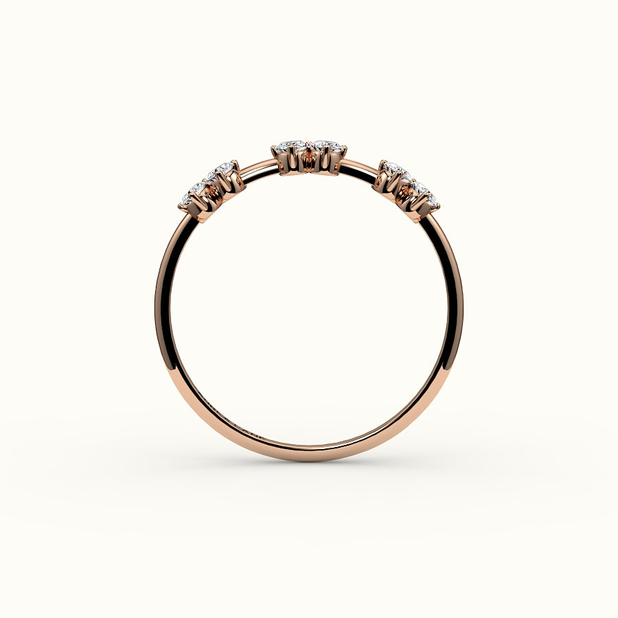 Skipped Oval Diamond Band