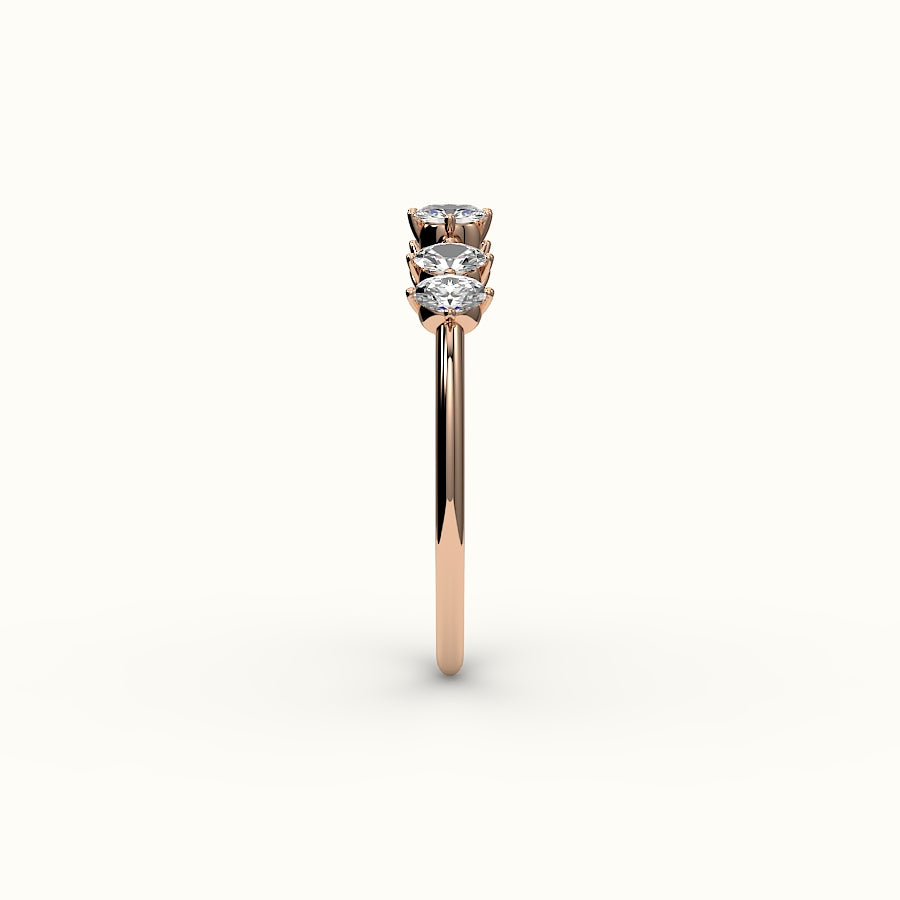 Skipped Oval Diamond Band