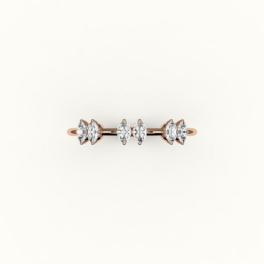 Skipped Oval Diamond Band