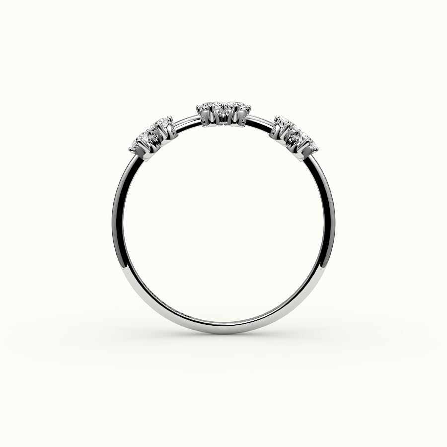 Skipped Oval Diamond Band