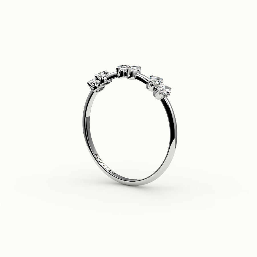 Skipped Oval Diamond Band