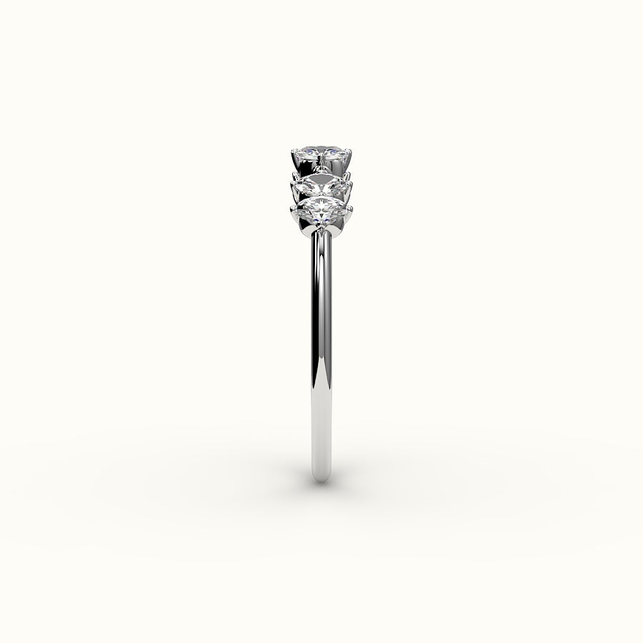 Skipped Oval Diamond Band