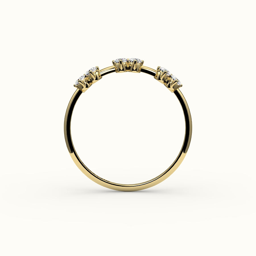 Skipped Oval Diamond Band