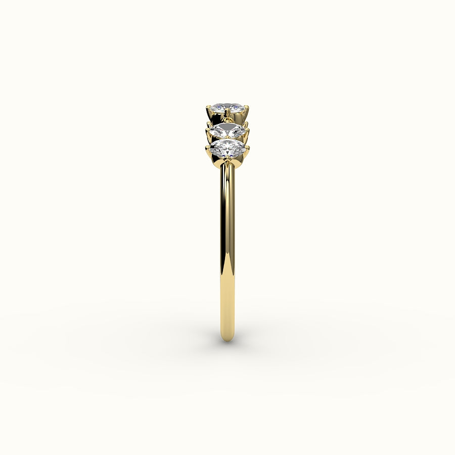 Skipped Oval Diamond Band