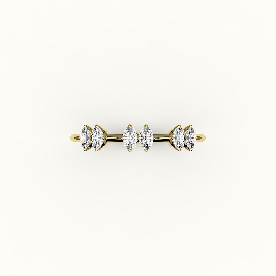 Skipped Oval Diamond Band