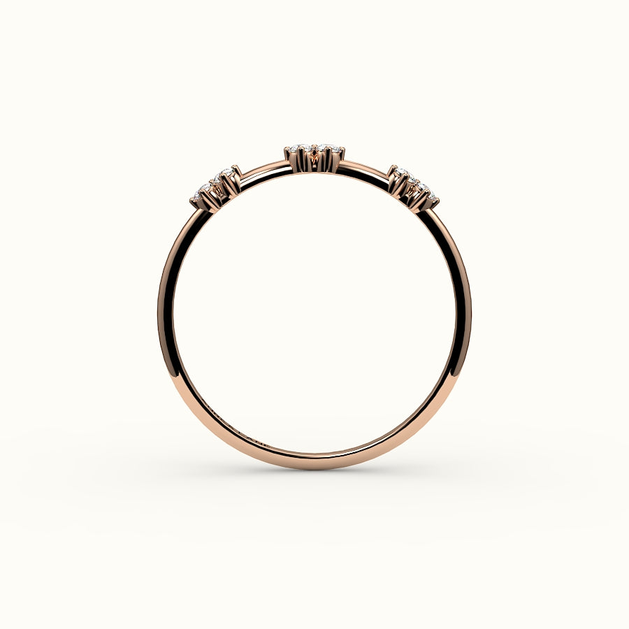 Skipped Round Diamond Band