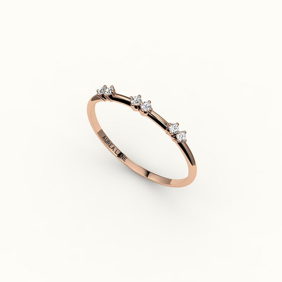 Skipped Round Diamond Band