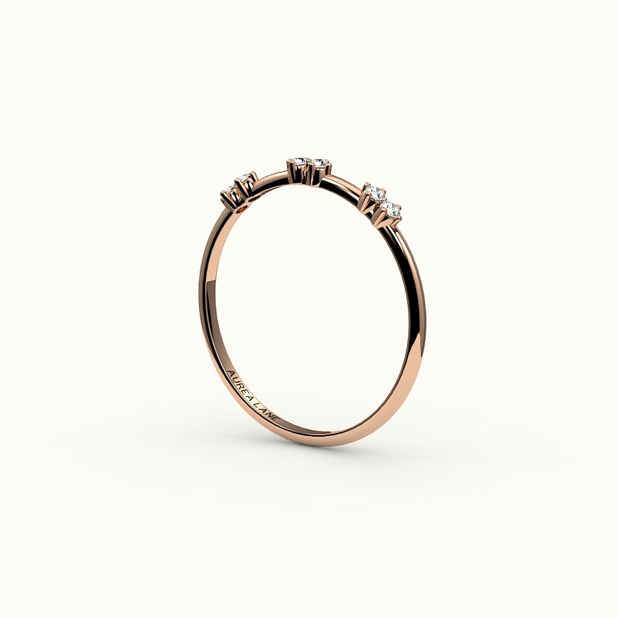 Skipped Round Diamond Band